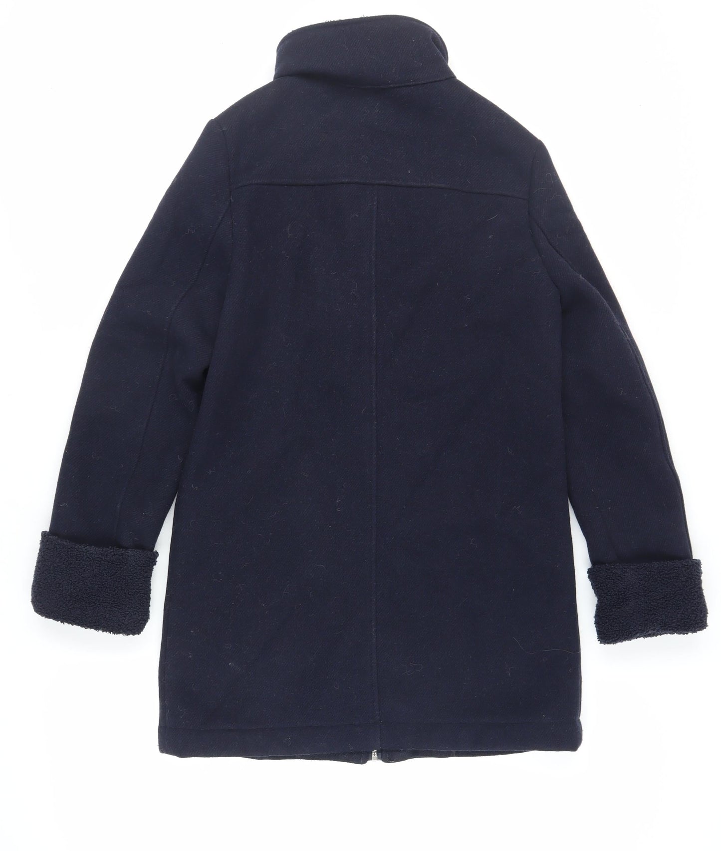 Marks and Spencer Womens Blue Overcoat Coat Size 6 Zip