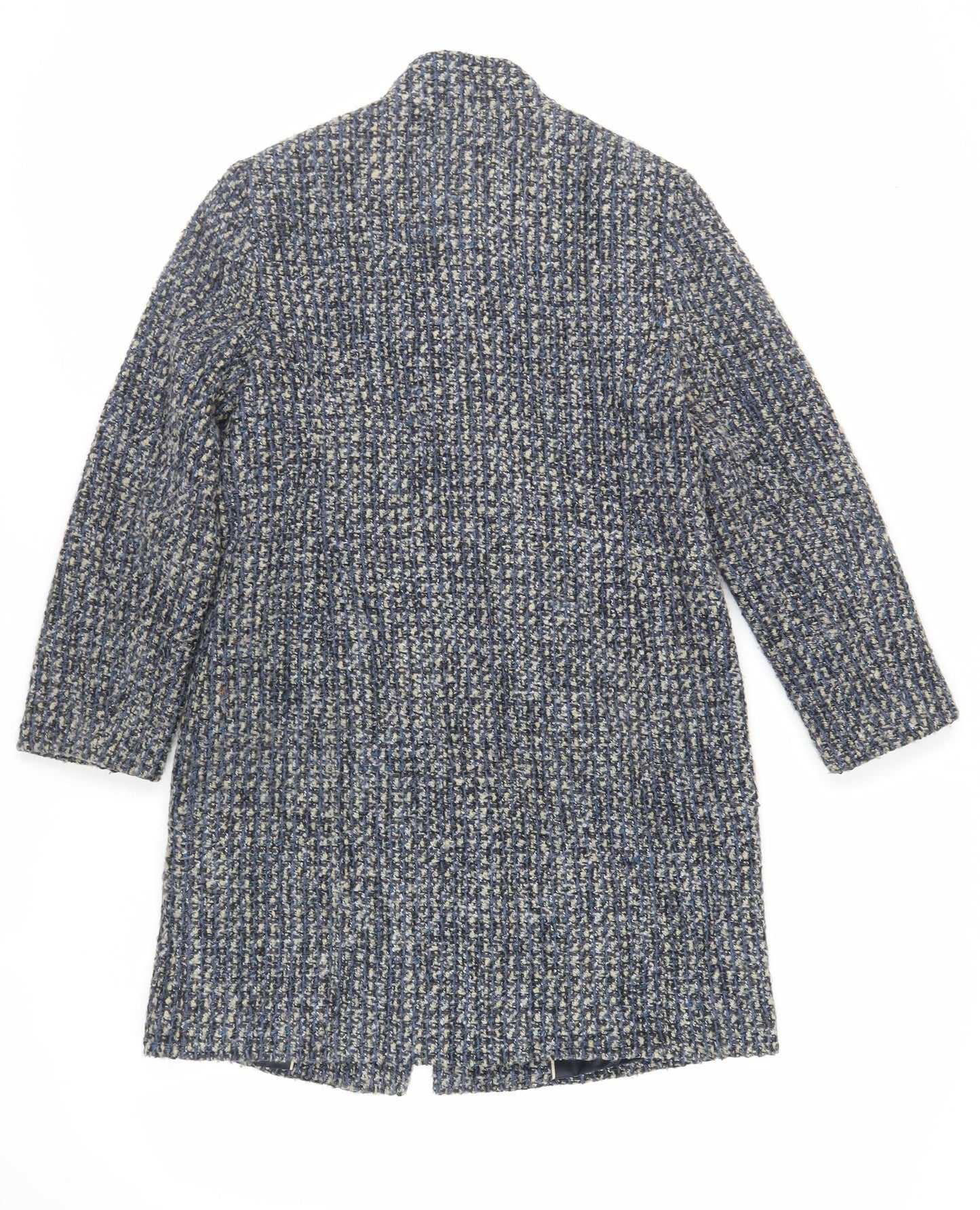 Marks and Spencer Womens Blue Overcoat Coat Size 10 Button
