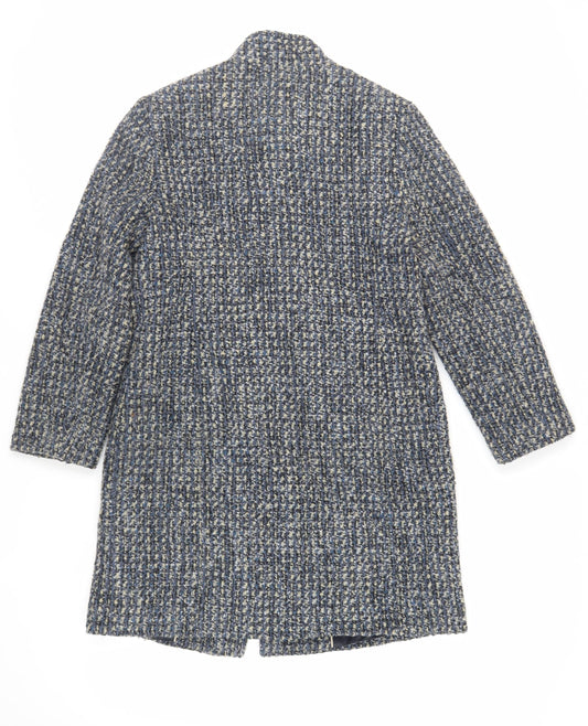 Marks and Spencer Womens Blue Overcoat Coat Size 10 Button