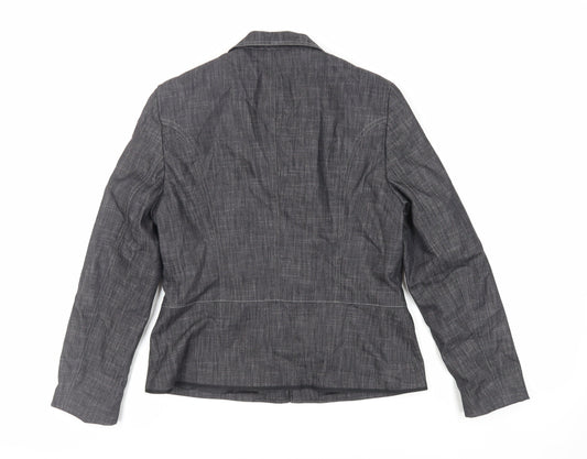 Gerry Weber Womens Grey Jacket Size 10 Zip