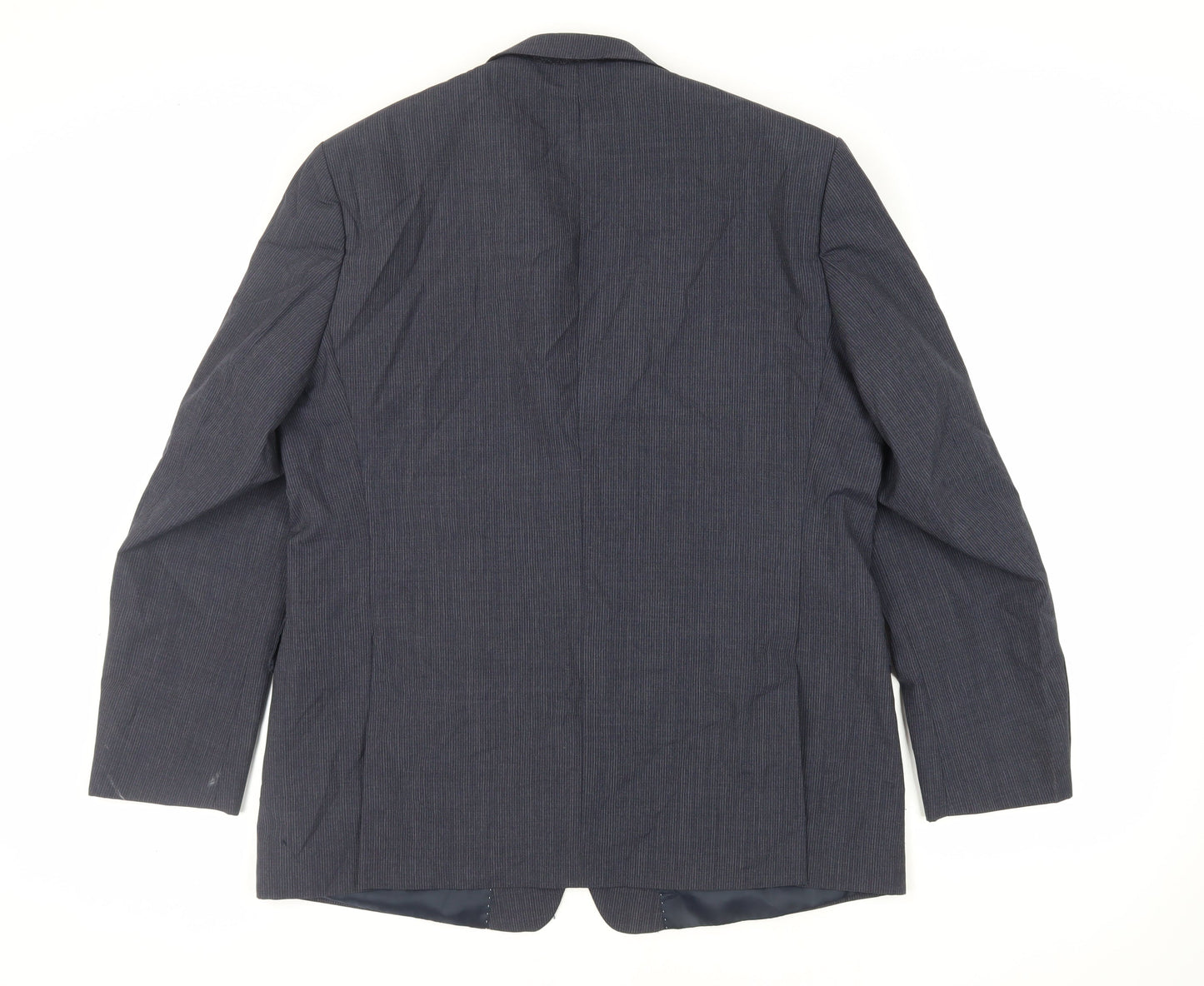Hammond & Co. Mens Blue Striped Wool Jacket Suit Jacket Size 46 Regular