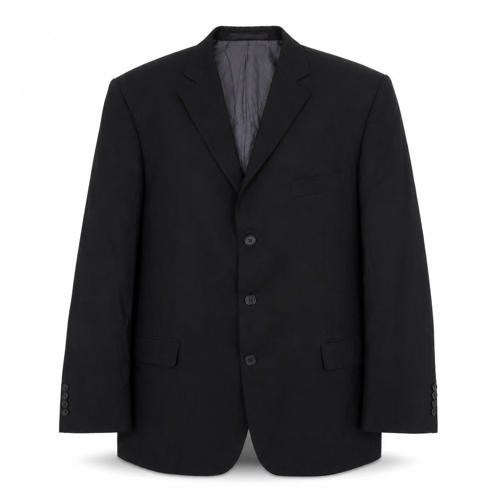 Marks and Spencer Mens Black Polyester Jacket Suit Jacket Size 42 Regular