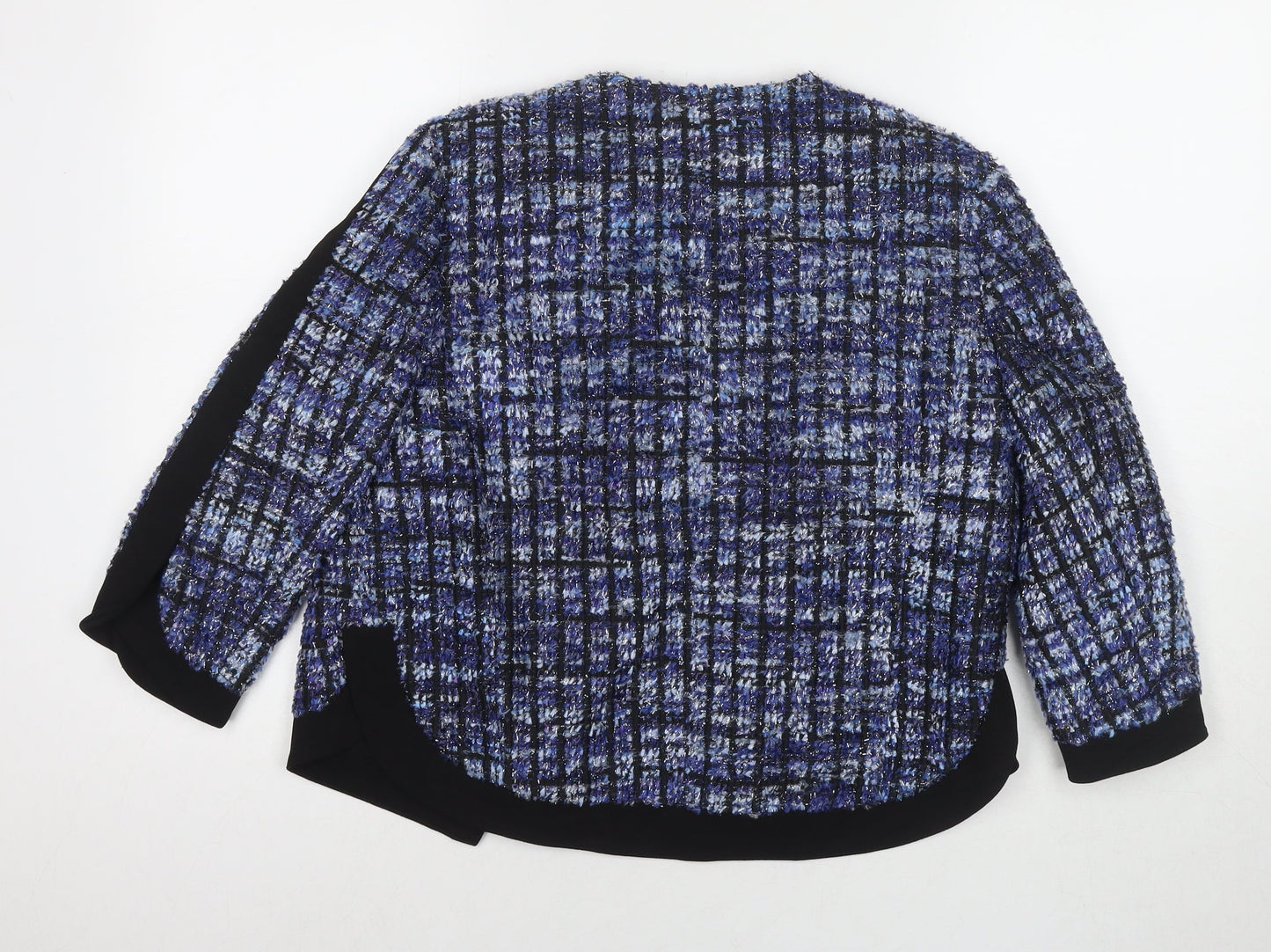 H&M Womens Blue Jacket Blazer Size 8 Buckle