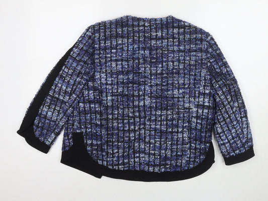 H&M Womens Blue Jacket Blazer Size 8 Buckle