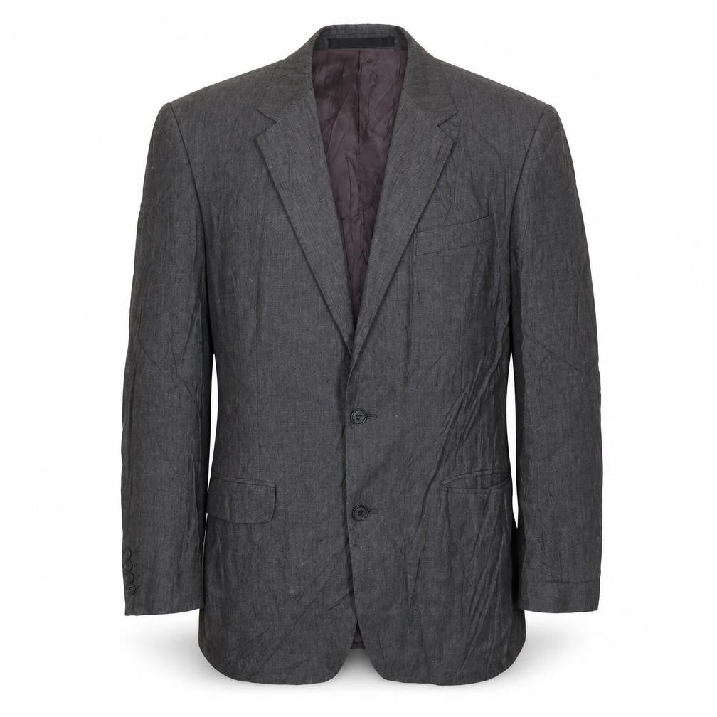 Marks and Spencer Mens Grey Linen Jacket Suit Jacket Size 40 Regular