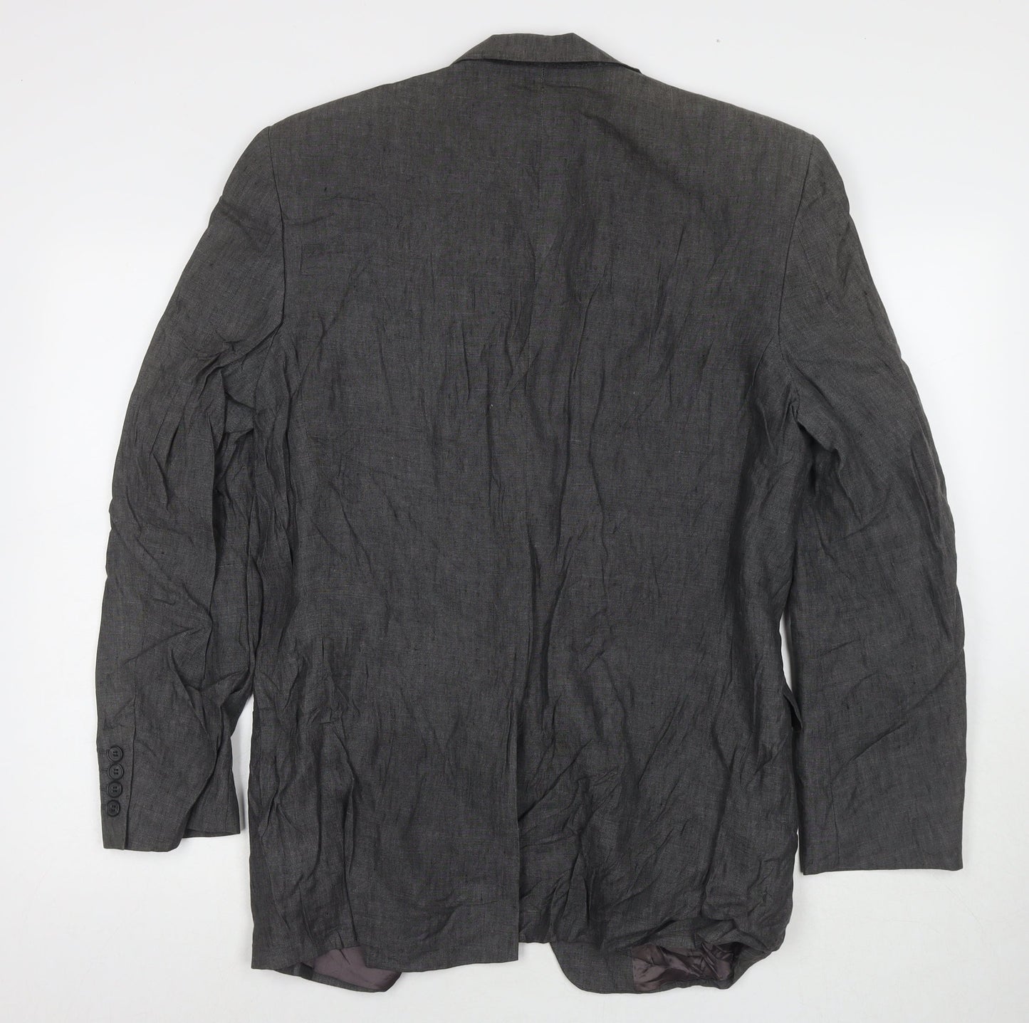 Marks and Spencer Mens Grey Linen Jacket Suit Jacket Size 40 Regular