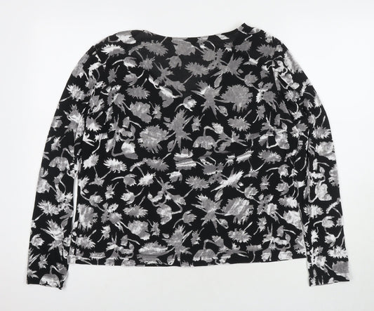 St Michael Womens Multicoloured Floral Viscose Basic Blouse Size 22 Round Neck