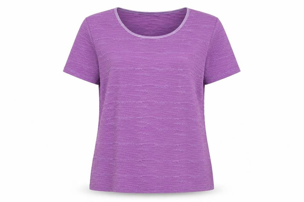 Womens UK Size L EWM Purple Polyester T-Shirt