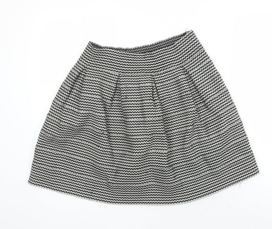 Tacera Womens Multicoloured Polyester A-Line Skirt Size M Zip