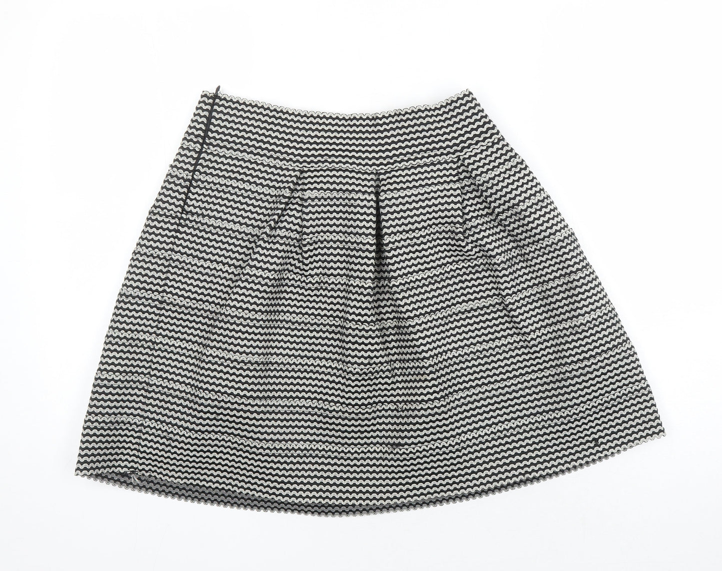 Tacera Womens Multicoloured Polyester A-Line Skirt Size M Zip