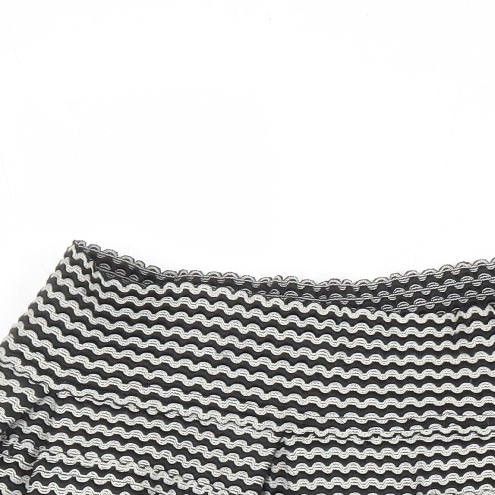 Tacera Womens Multicoloured Polyester A-Line Skirt Size M Zip