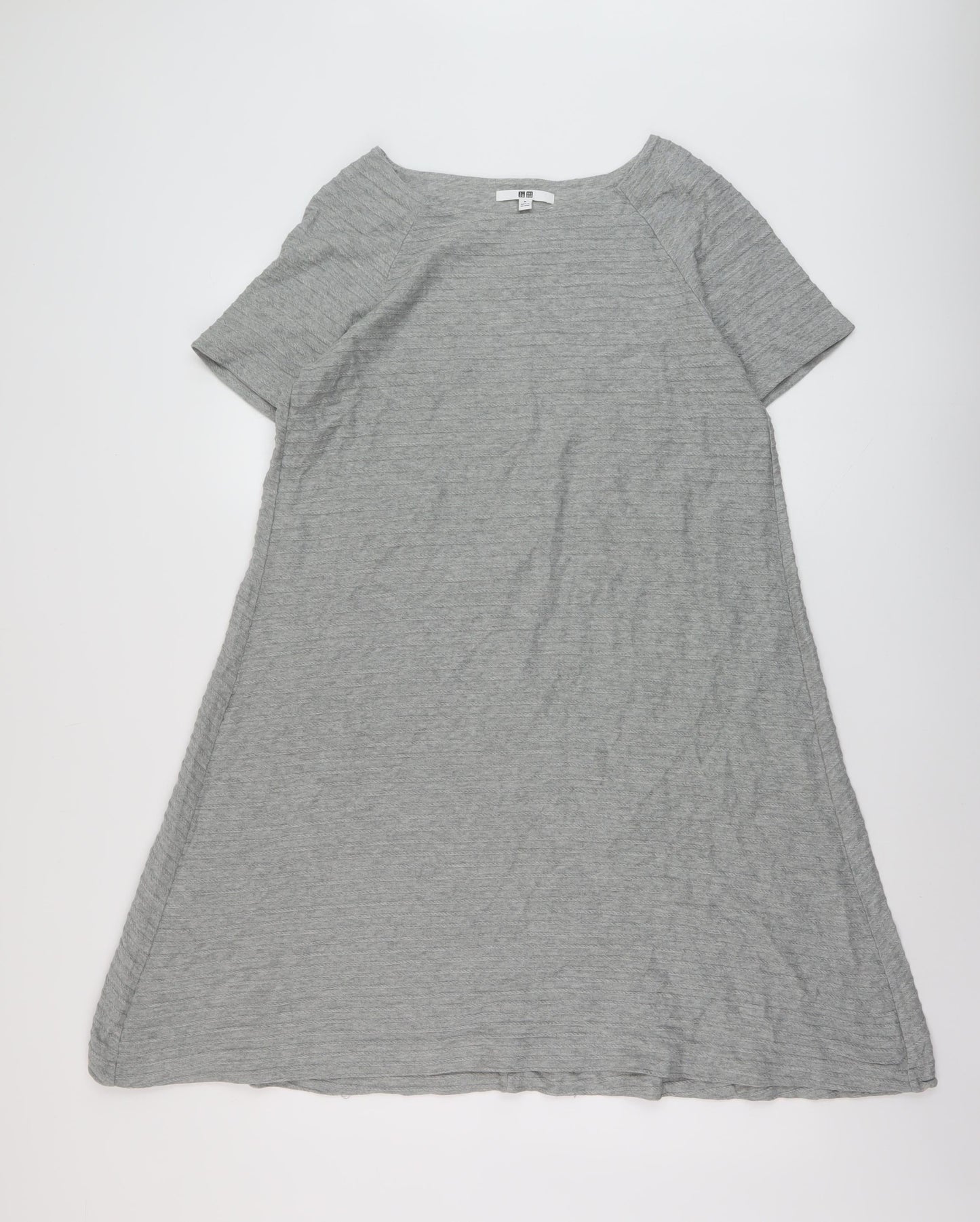 Uniqlo Womens Grey Cotton A-Line Size M Round Neck Pullover