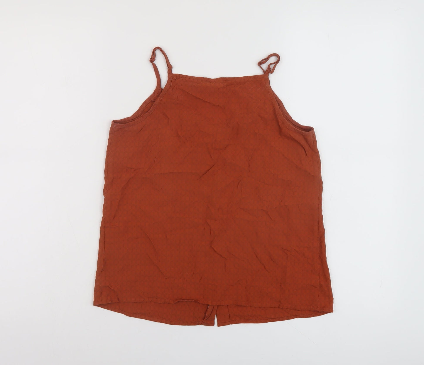 Warehouse Womens Brown Viscose Basic Tank Size 8 Sweetheart