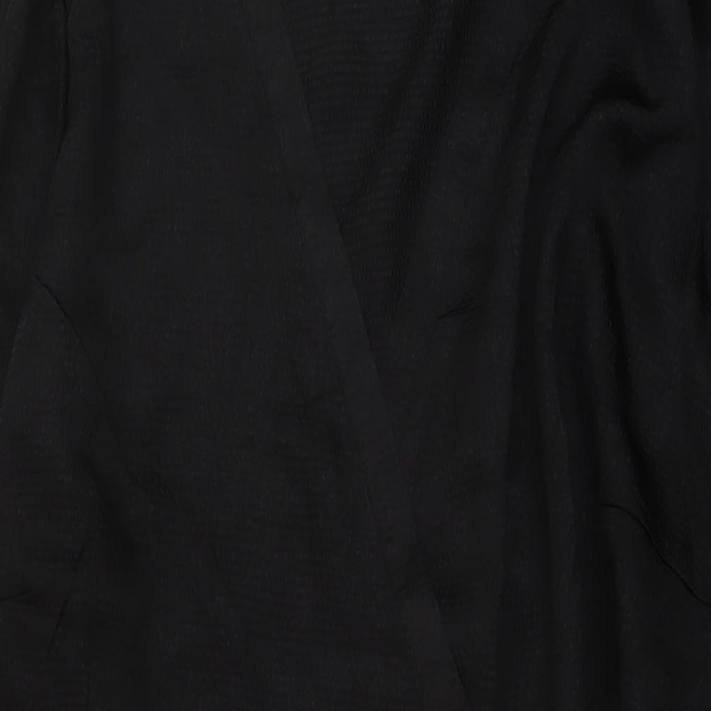 VERO MODA Womens Black Polyester Wrap Dress Size 22 V-Neck Tie