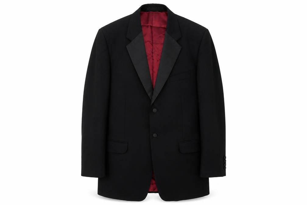 Dale Rhodes Mens Black Polyester Jacket Suit Jacket Size 44 Regular
