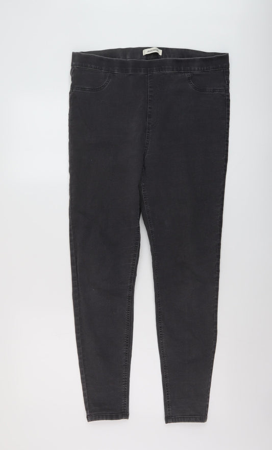Marks and Spencer Womens Grey Cotton Jegging Jeans Size 32 in L27 in Regular