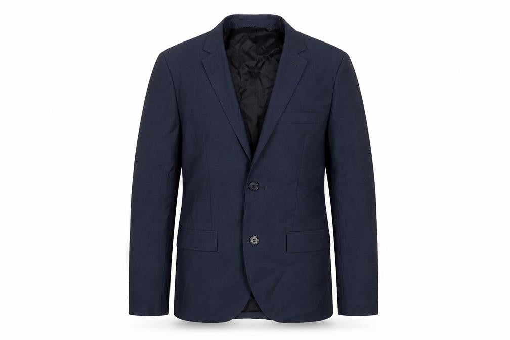 Topman Mens Blue Polyester Jacket Suit Jacket Size 34 Regular