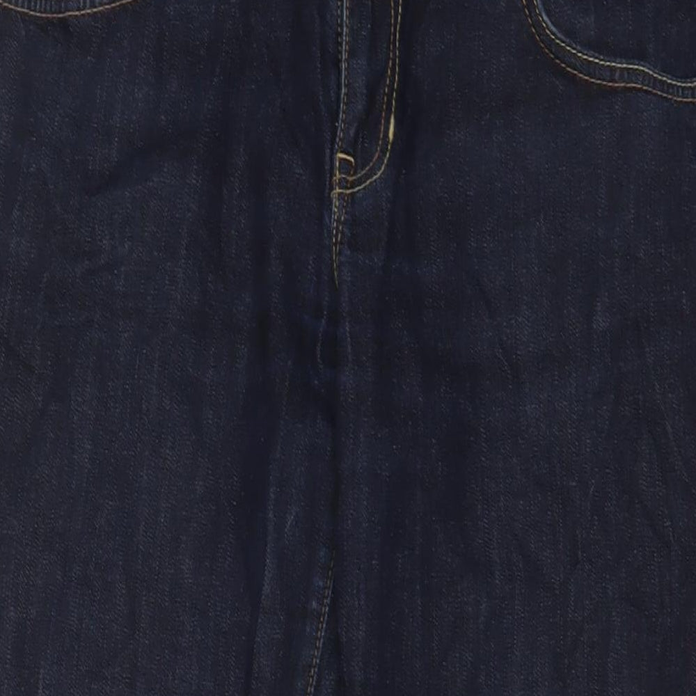 Gap Mens Blue Cotton Cropped Jeans Size 34 in L24 in Regular Zip