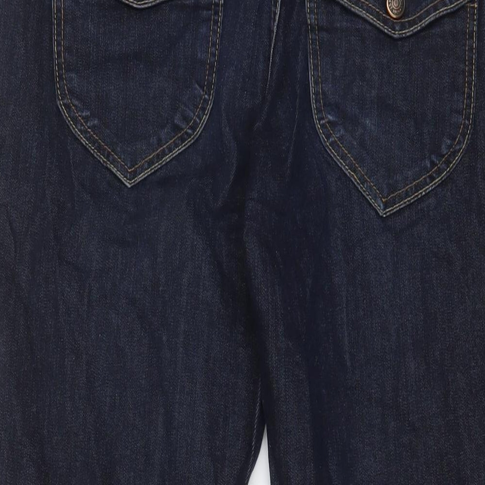 Gap Mens Blue Cotton Cropped Jeans Size 34 in L24 in Regular Zip