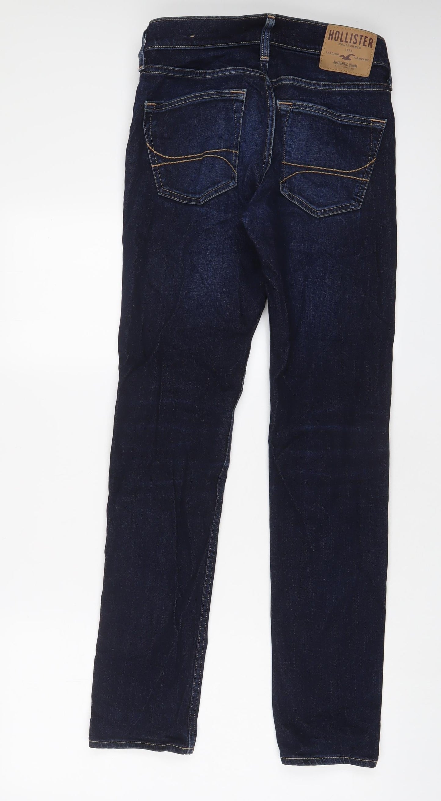 Hollister Mens Blue Cotton Skinny Jeans Size 29 in L32 in Regular Zip