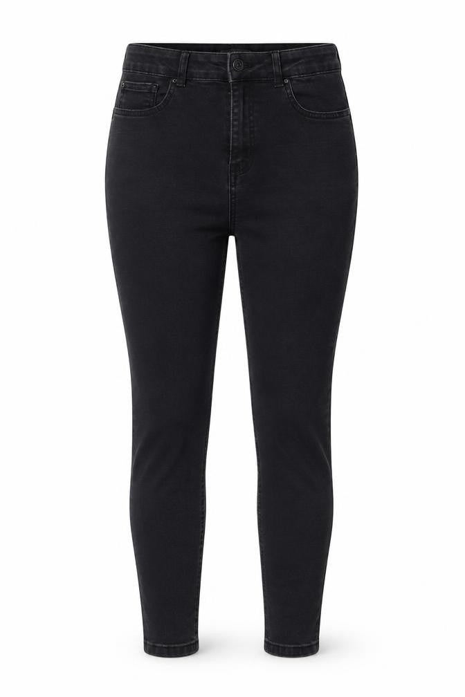 Denim & Co. Womens Grey Cotton Skinny Jeans Size 14 L28 in Regular Zip