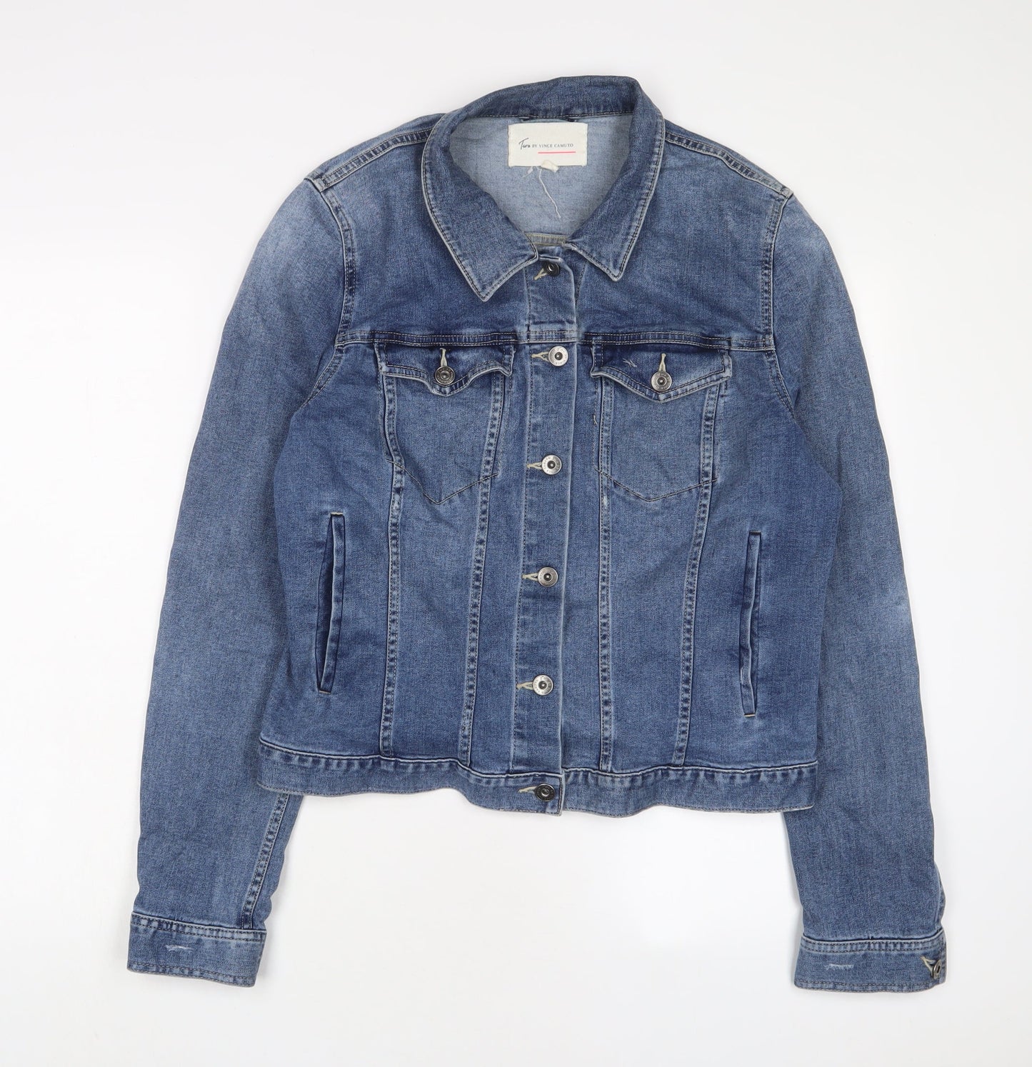 Vince Camuto Womens Blue Jacket Size XL Button