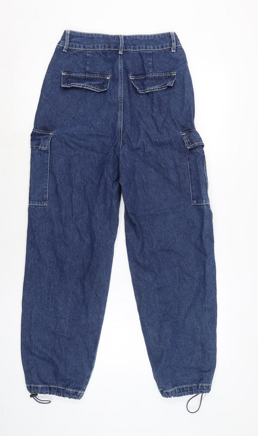 PEACEBIRD Mens Blue Cotton Tapered Jeans Size 26 in L26 in Regular Zip
