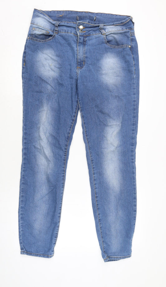 Hering Jeans Womens Blue Cotton Blend Straight Jeans Size 32 in L29 in Regular Zip