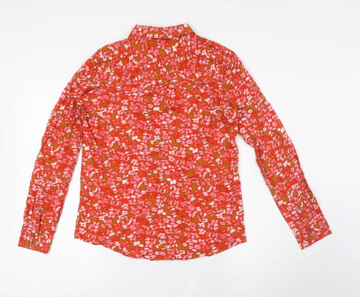 ICHI Womens Multicoloured Viscose Basic Button-Up Size 6 Collared