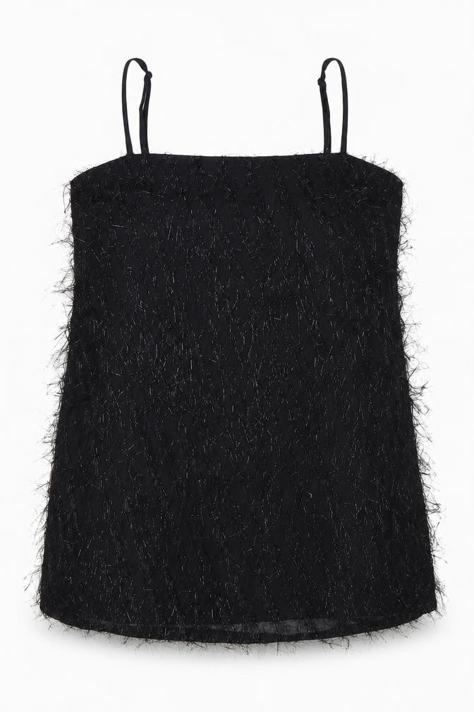 New Look Womens Black Polyester A-Line Size 14 Square Neck - Evening Wear
