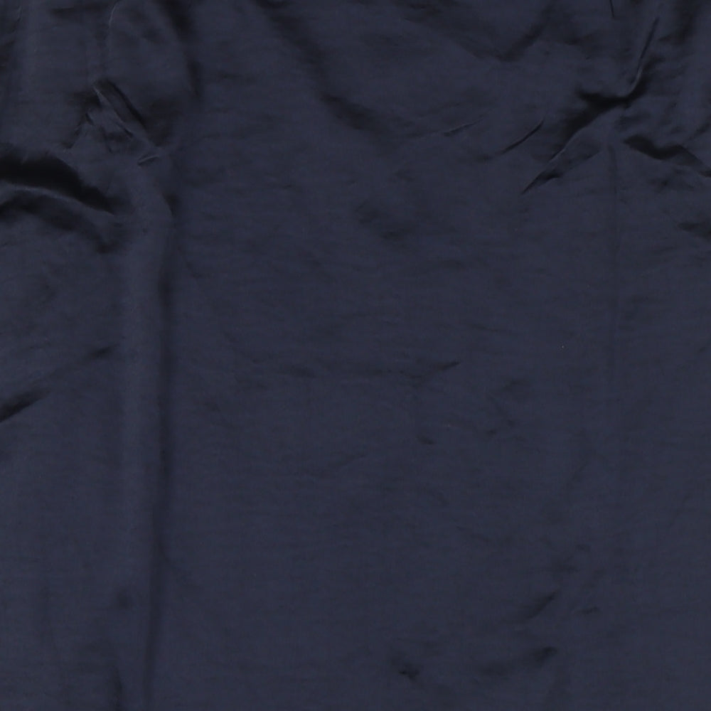 QED London Womens Blue Polyester A-Line Skirt Size 14 Zip