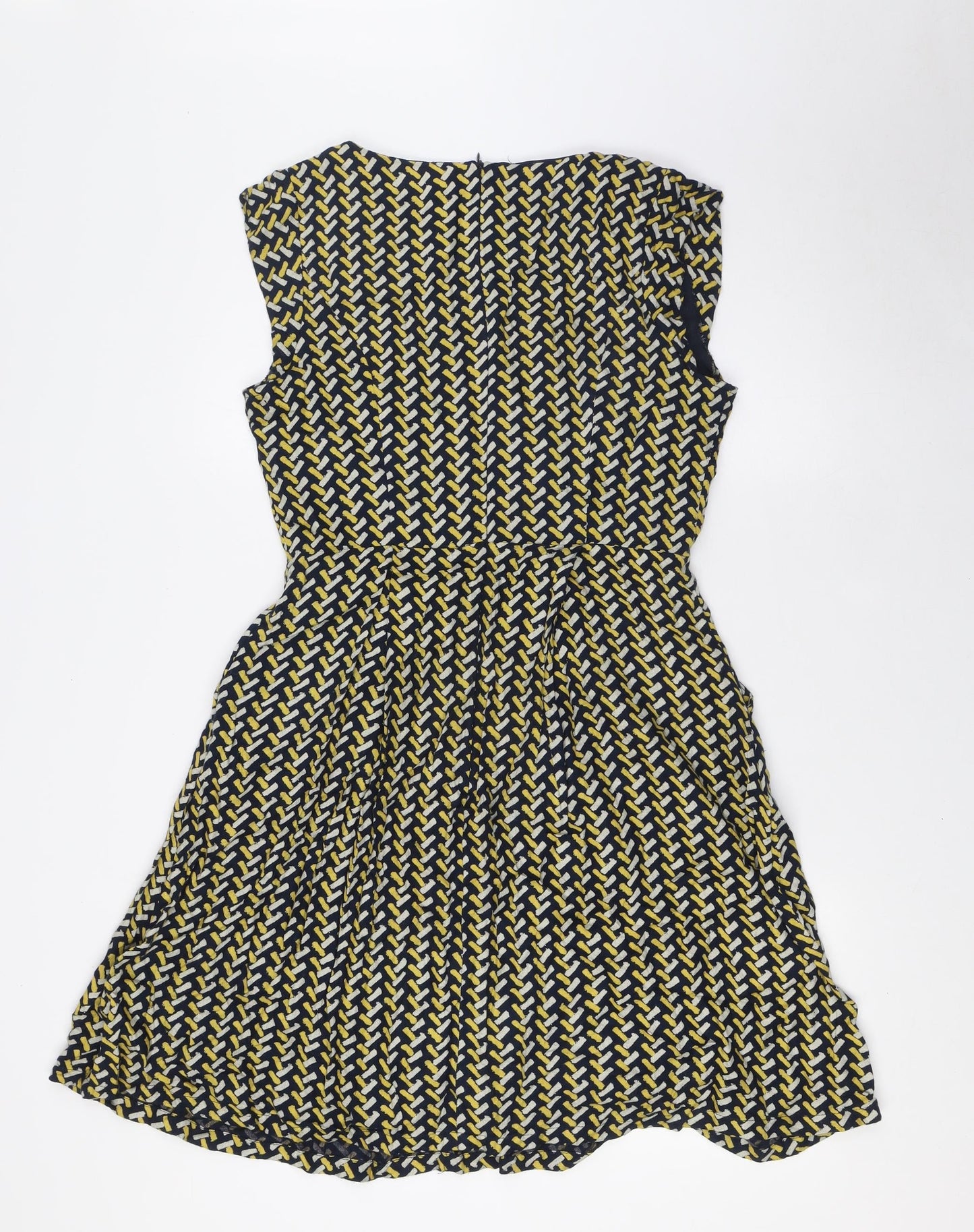 Louche Womens Multicoloured Viscose A-Line Size 10 V-Neck Zip - Pockets