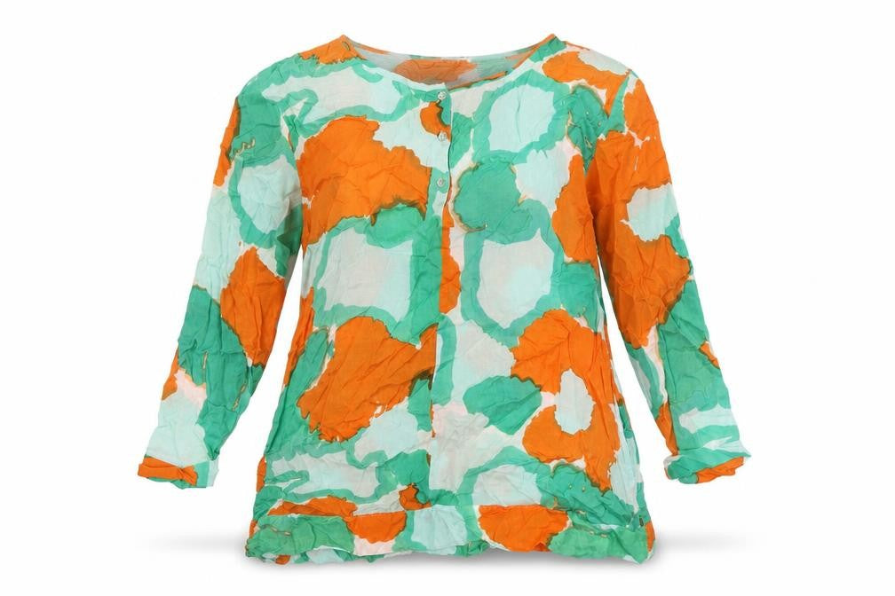 Masai Womens Multicoloured Polyester Basic Blouse Size M Boat Neck