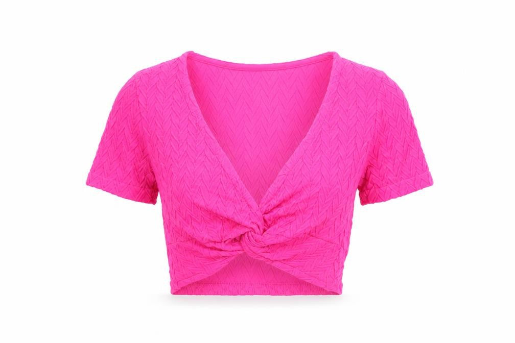 Womens UK Size XS Dunnes Stores Pink Polyamide T-Shirt