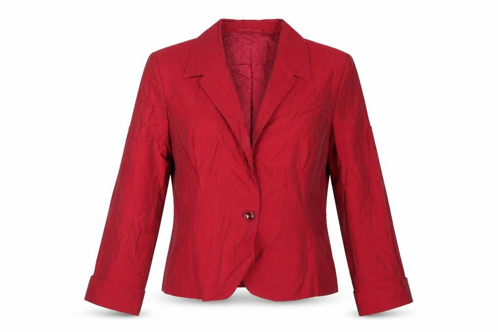 Country Casuals Womens Red Jacket Blazer Size 14 Button - Vintage