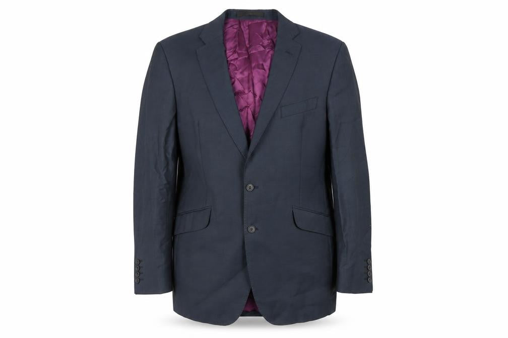 Front view of Autograph men’s blue wool jacket suit jacket, size 44, regular