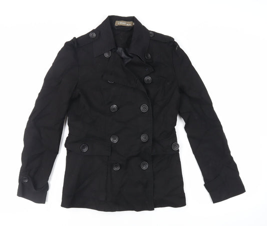 Liesel Womens Black Jacket Size 12 Button