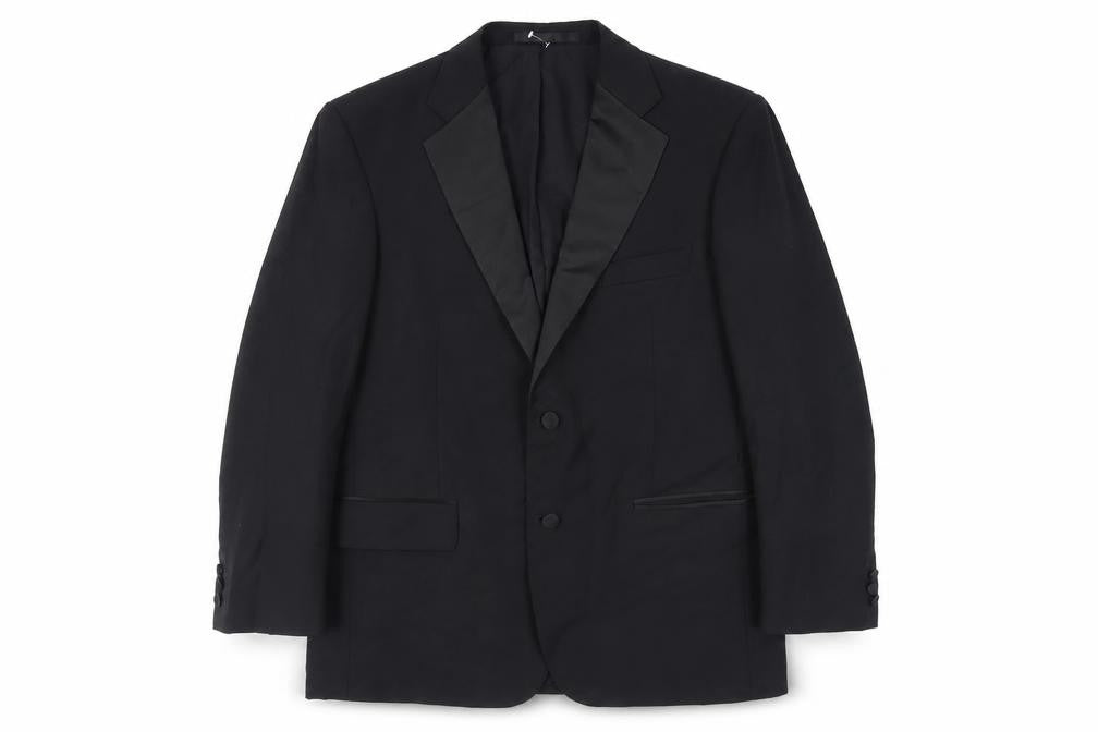 Marks and Spencer Mens Black Polyester Tuxedo Suit Jacket Size 42 Regular