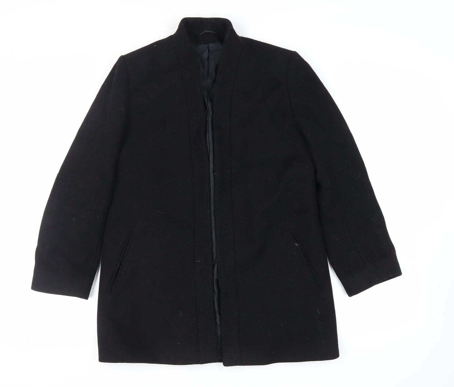 St Michael Womens Black Jacket Size 12 - Vintage Open