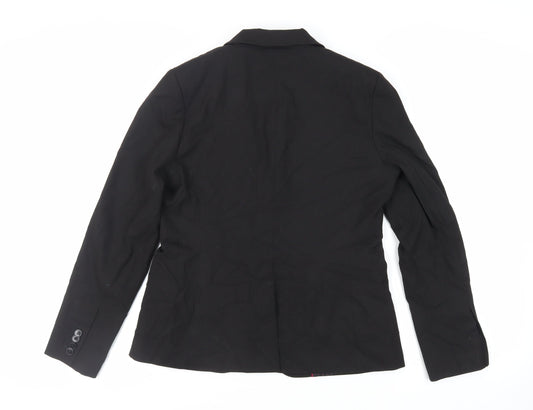 NEXT Womens Black Jacket Blazer Size 14 Button
