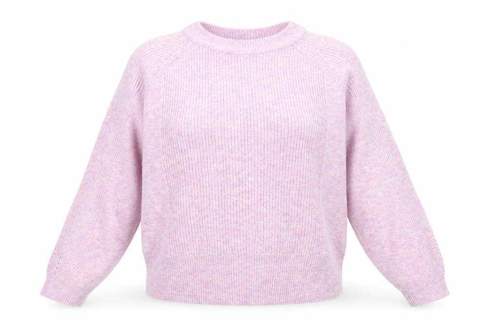 Marks and Spencer Womens Purple Crew Neck Acrylic Pullover Jumper Size L