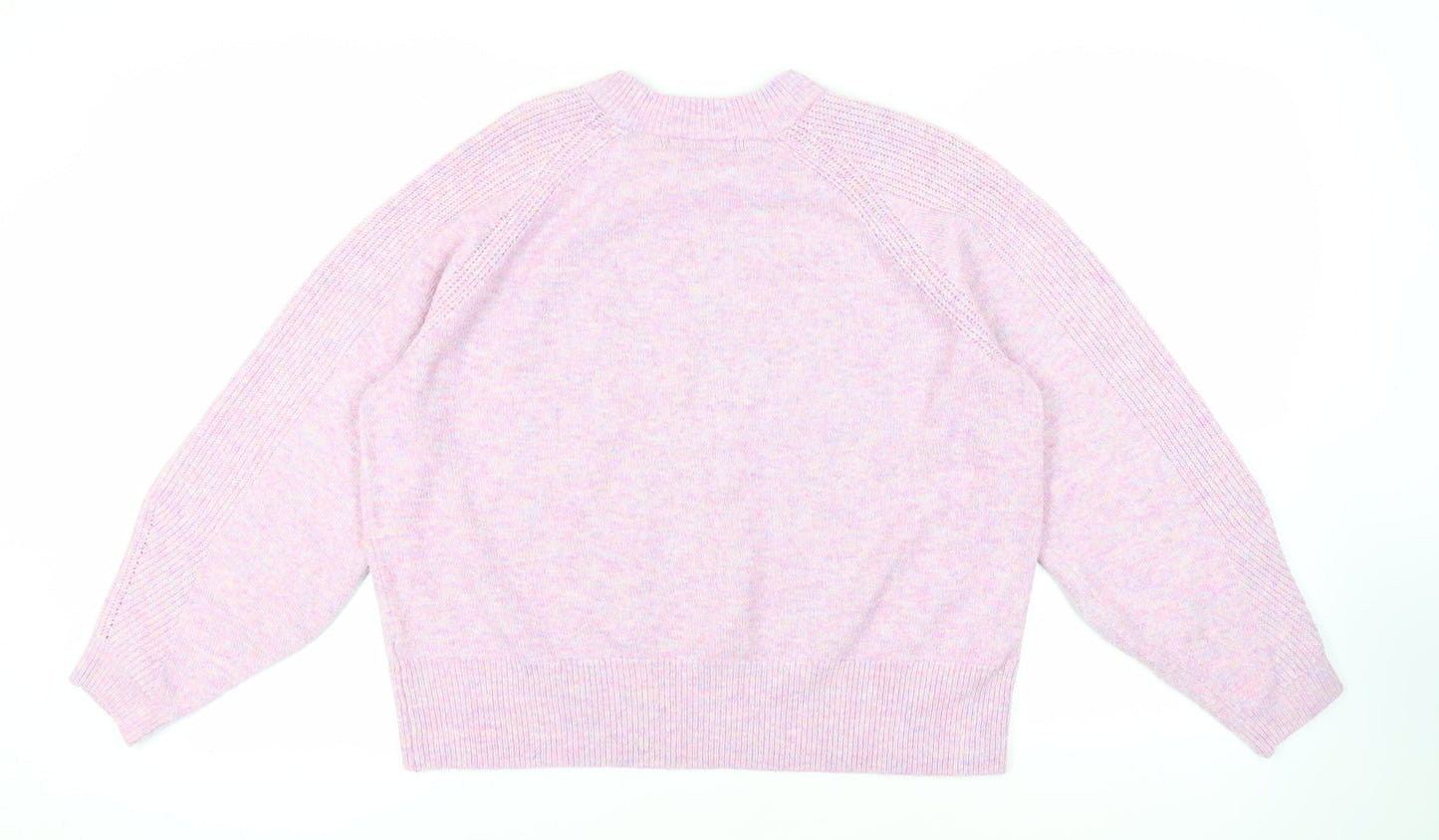 Marks and Spencer Womens Purple Crew Neck Acrylic Pullover Jumper Size L
