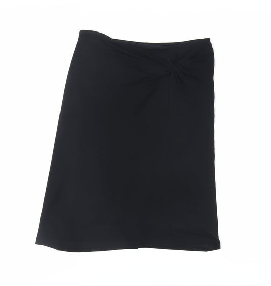Press&Bastysn Womens Black Viscose A-Line Skirt Size 10