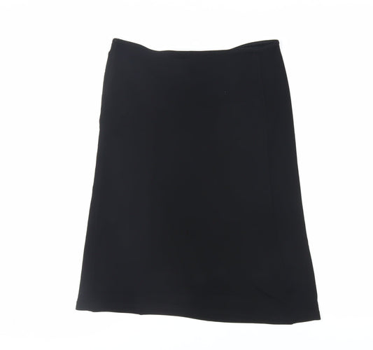 Press&Bastysn Womens Black Viscose A-Line Skirt Size 10