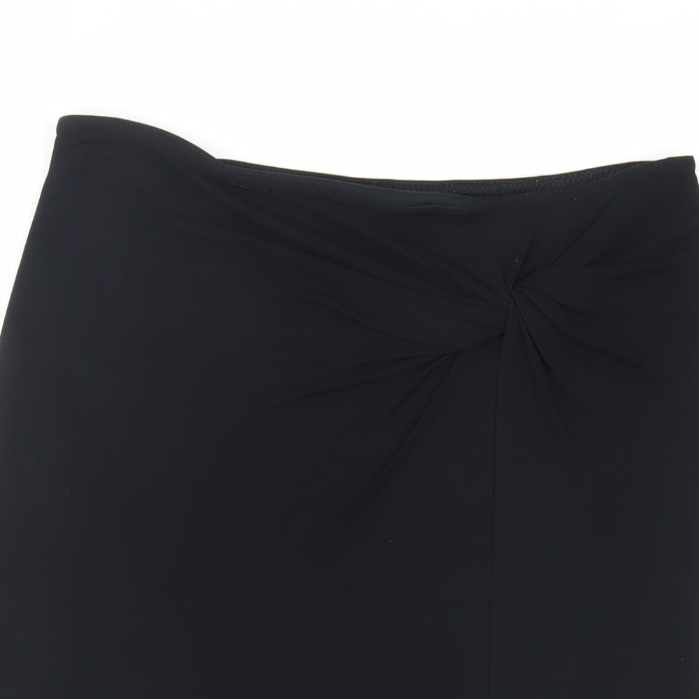 Press&Bastysn Womens Black Viscose A-Line Skirt Size 10