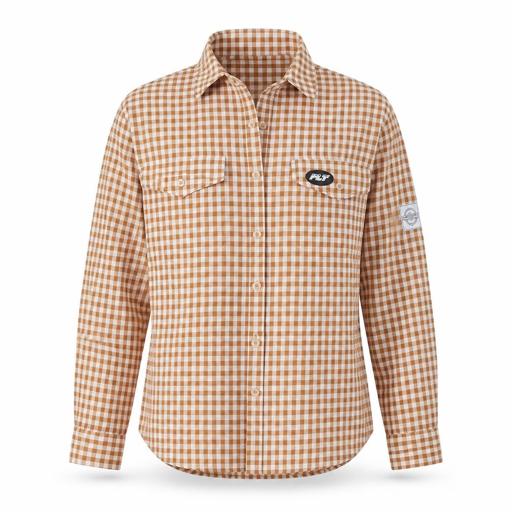 PRETTYLITTLETHING Womens Multicoloured Check Polyester Basic Button-Up Size 10 Collared