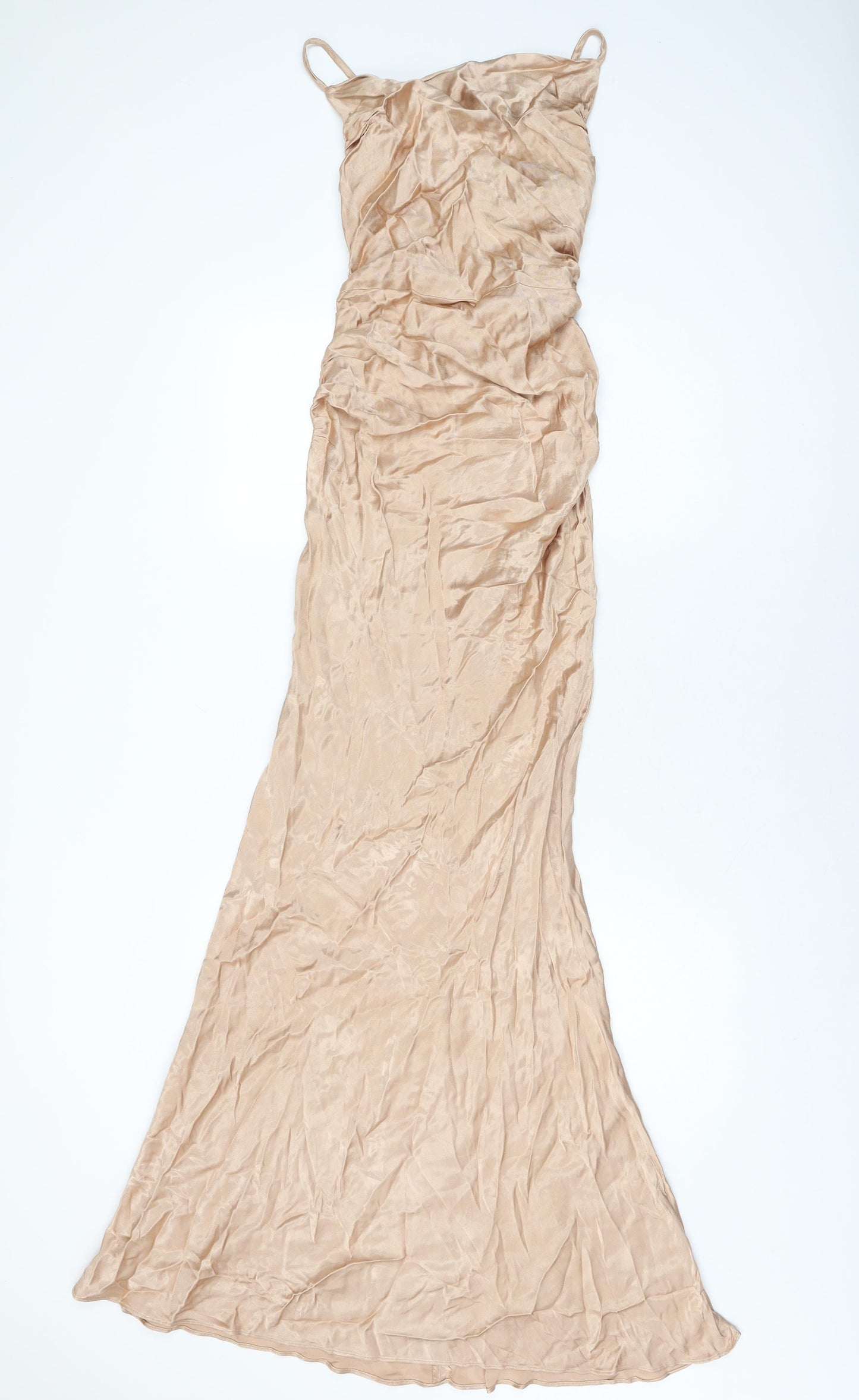 Shona Joy Womens Pink Viscose Maxi Size 6 Cowl Neck Zip