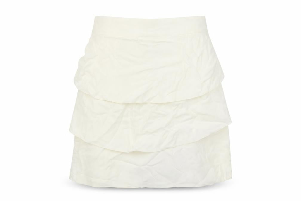 Temperley Womens Ivory Acetate A-Line Skirt Size 10 Zip