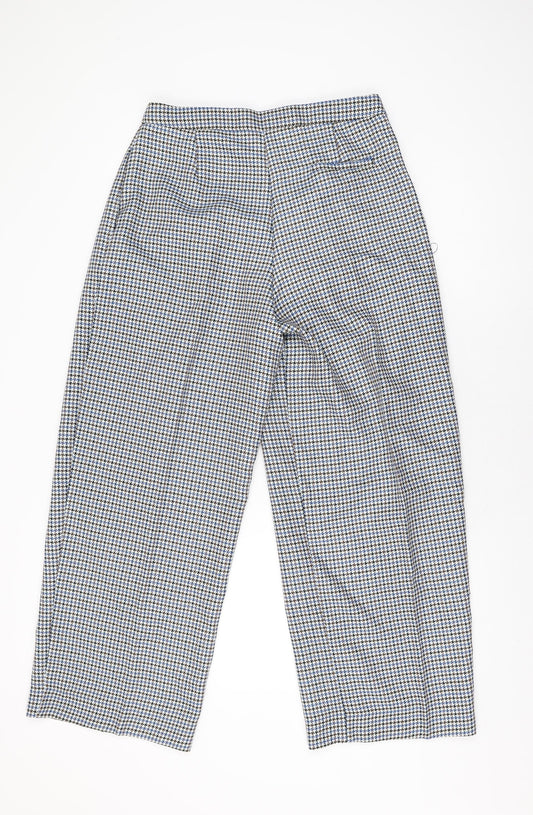 Shopping Shop Womens Grey Geometric Polyester Trousers Size XL L28 in Regular Zip