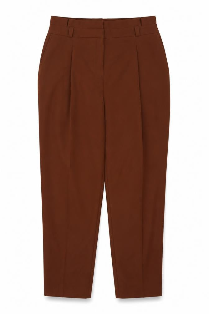 New Look Womens Brown Polyester Trousers Size 12 L26 in Regular Zip